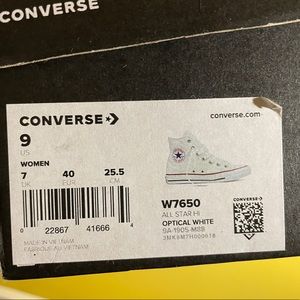 All Star High Optical White Size 9 Converses